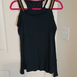 Rock & Republic Hunter Green  Cold shoulder shirt